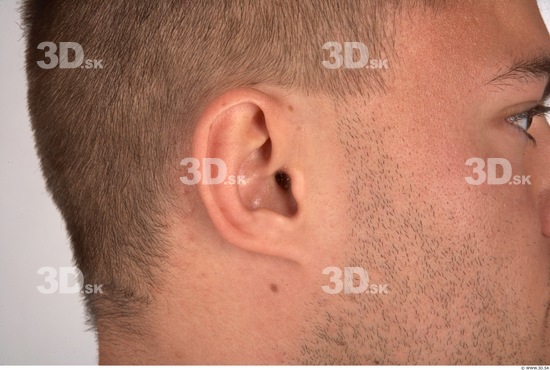 Ear Man White Nude Muscular