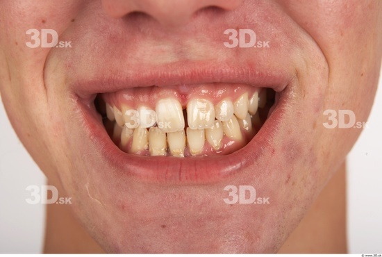 Teeth Man White Nude Athletic
