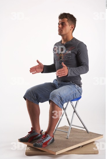 Whole Body Man Artistic poses White Casual Athletic