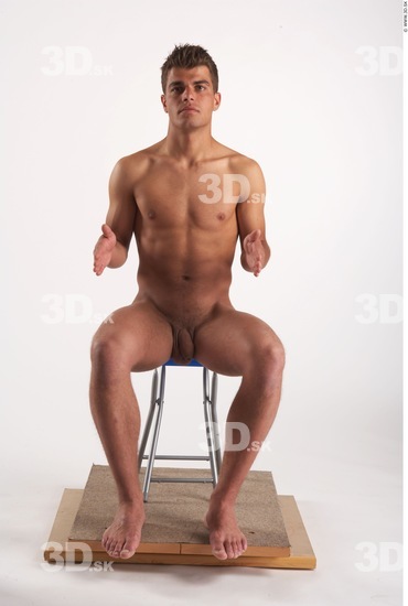 Whole Body Man Artistic poses White Nude Athletic