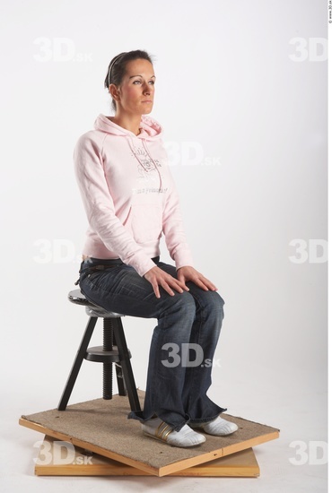 Whole Body Woman Artistic poses White Casual Slim