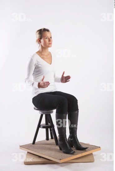 Whole Body Woman Artistic poses White Casual Slim