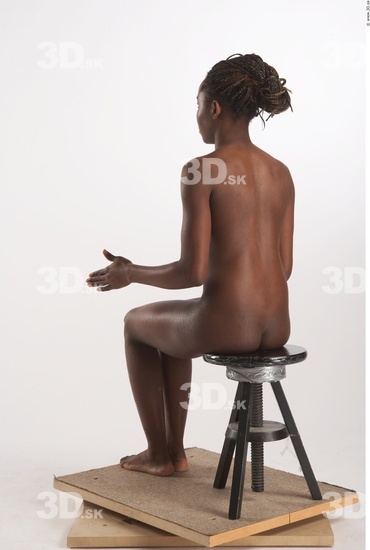 Whole Body Phonemes Woman Artistic poses Black Nude Slim Studio photo references