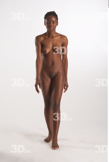 Whole Body Phonemes Woman Animation references Black Nude Slim Studio photo references