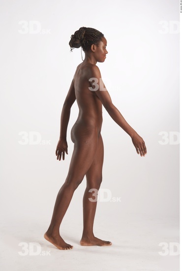 Whole Body Phonemes Woman Animation references Black Nude Slim Studio photo references