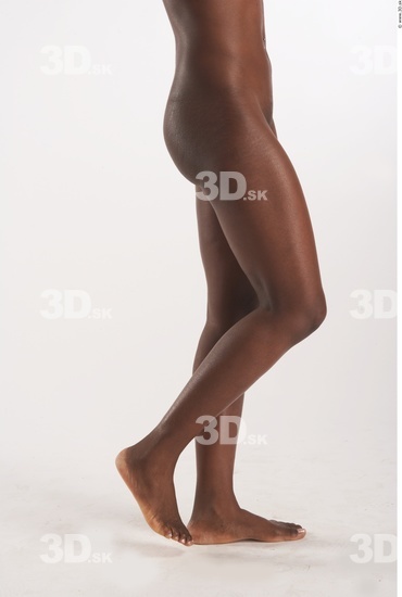Leg Whole Body Phonemes Woman Animation references Black Nude Slim Studio photo references