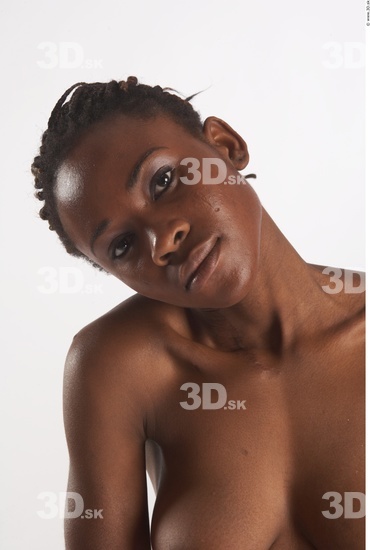 Neck Whole Body Phonemes Woman Animation references Black Nude Slim Studio photo references