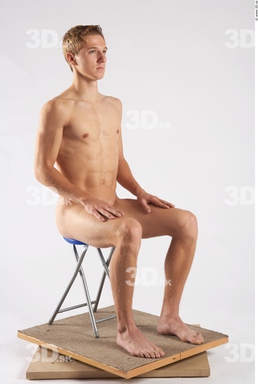 Whole Body Man Artistic poses White Nude Athletic