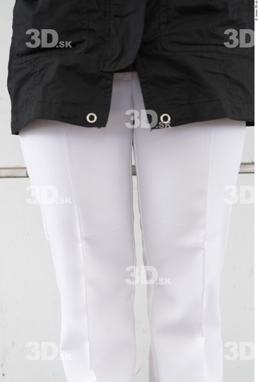 Thigh Woman White Casual Slim