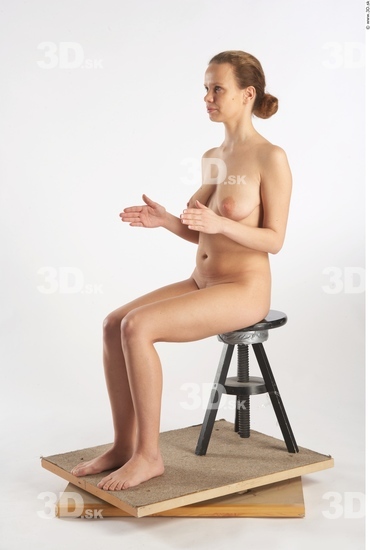 Whole Body Woman Artistic poses White Nude Slim