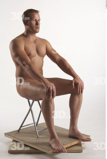 Whole Body Man Artistic poses White Nude Muscular