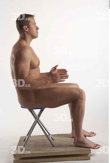 Whole Body Man Artistic poses White Nude Muscular