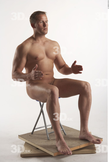 Whole Body Man Artistic poses White Nude Muscular