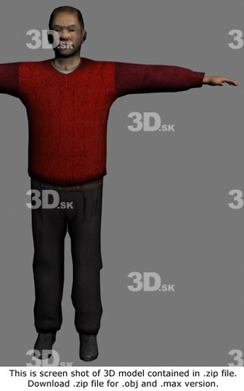 3D Model Asian Man
