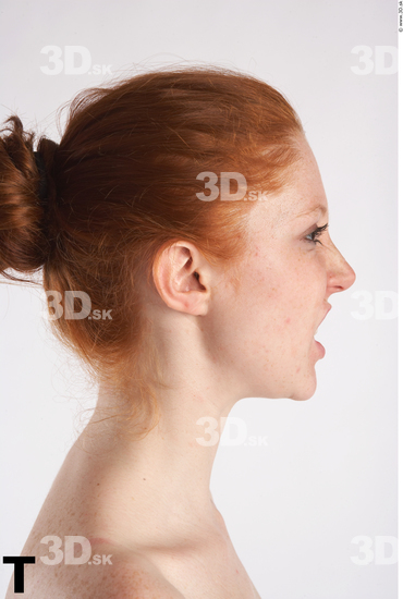 Whole Body Head Phonemes Woman Animation references Nude Slim Studio photo references
