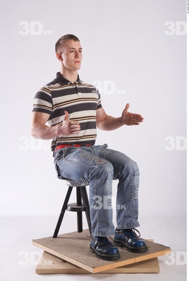 Whole Body Man Artistic poses White Casual Muscular