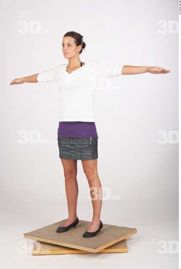 Whole Body Woman T poses Casual Athletic Studio photo references