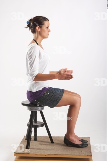 Whole Body Woman Artistic poses White Casual Athletic