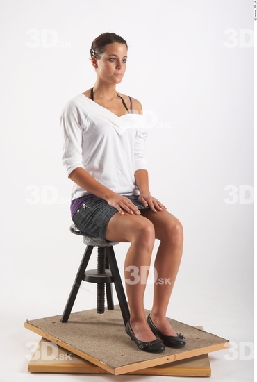 Whole Body Woman Artistic poses White Casual Athletic