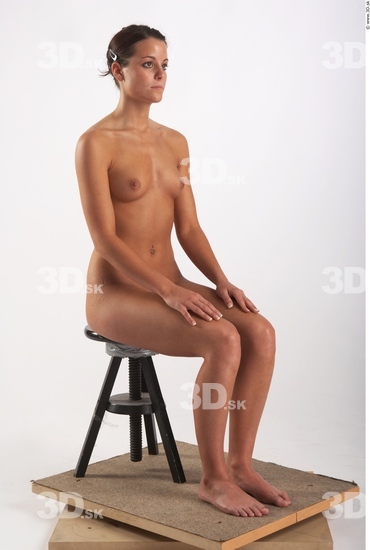 Whole Body Woman Artistic poses White Nude Athletic