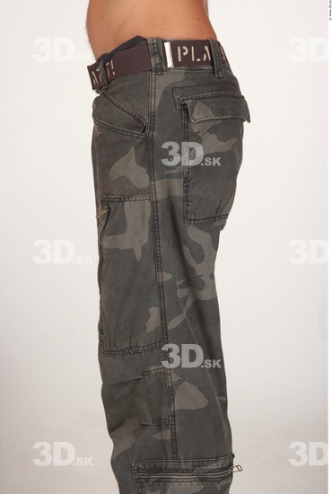 Thigh Whole Body Man Army Trousers Average Studio photo references