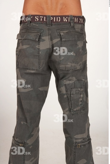 Thigh Whole Body Man Army Trousers Average Studio photo references