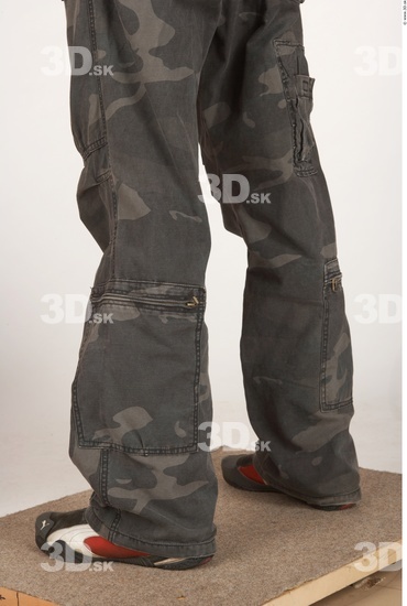 Calf Whole Body Man Army Trousers Average Studio photo references