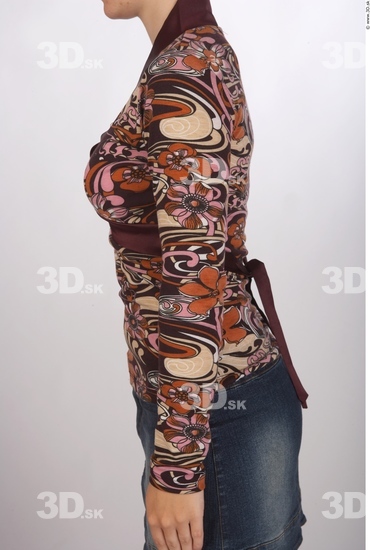 Arm Whole Body Woman Casual Shirt T shirt Chubby Studio photo references