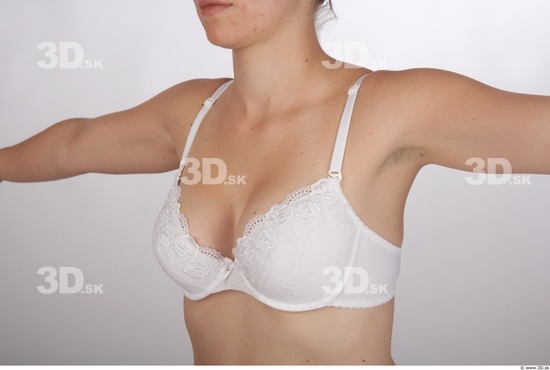 Chest Whole Body Woman Underwear Bra Chubby Studio photo references