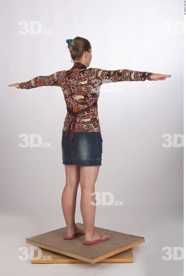 Whole Body Woman T poses Casual Chubby Studio photo references