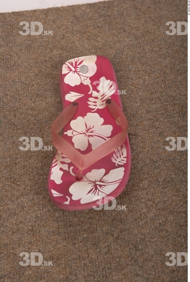 Foot Whole Body Woman Casual Slipper Chubby Studio photo references