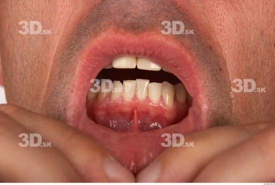 Whole Body Teeth Man White Average Studio photo references