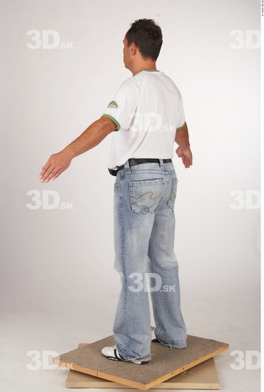 Whole Body Man White Casual Average Studio photo references