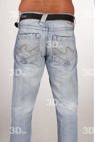 Thigh Whole Body Man White Casual Jeans Average Studio photo references