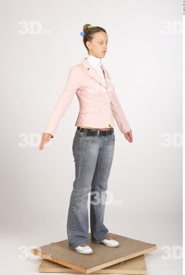 Whole Body Woman Casual Slim Studio photo references