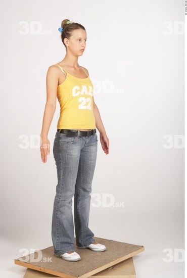 Whole Body Woman Casual Slim Studio photo references