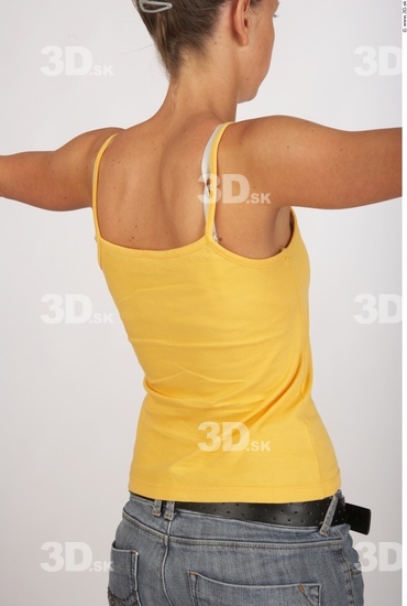 Upper Body Whole Body Woman Casual Singlet Slim Studio photo references