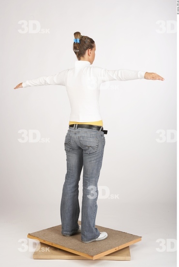 Whole Body Woman T poses Casual Slim Studio photo references