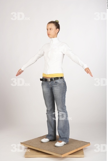 Whole Body Woman Casual Slim Studio photo references