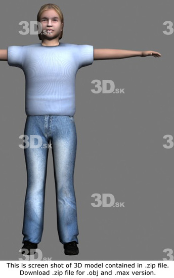 3D Model White Woman