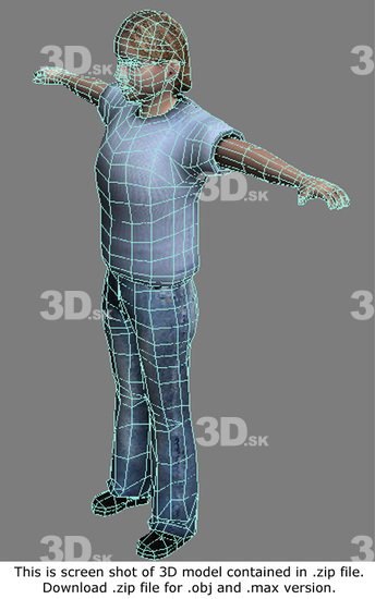 3D Model White Woman