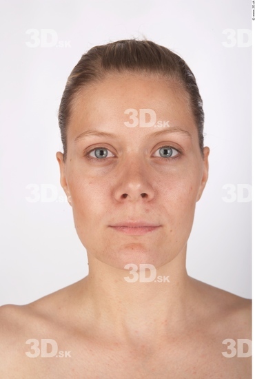 Whole Body Head Woman Slim Studio photo references
