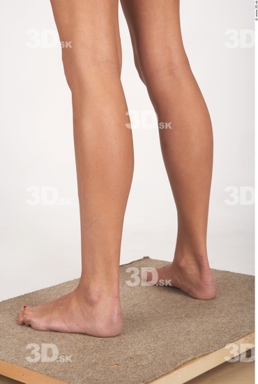 Calf Whole Body Woman Nude Slim Studio photo references