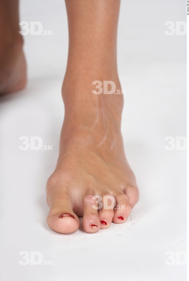 Foot Whole Body Woman Nude Slim Studio photo references