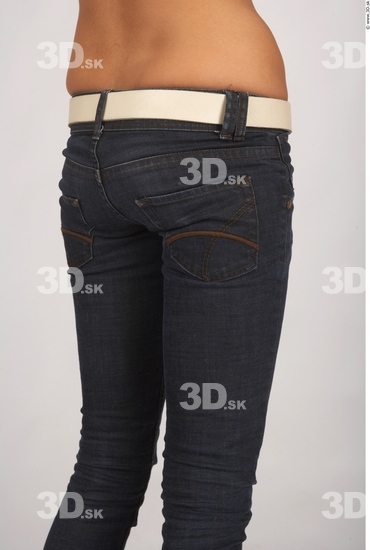 Thigh Whole Body Woman Casual Jeans Slim Studio photo references