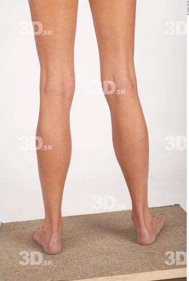 Calf Whole Body Woman Nude Slim Studio photo references