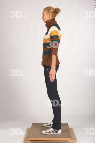 Whole Body Woman Casual Slim Studio photo references