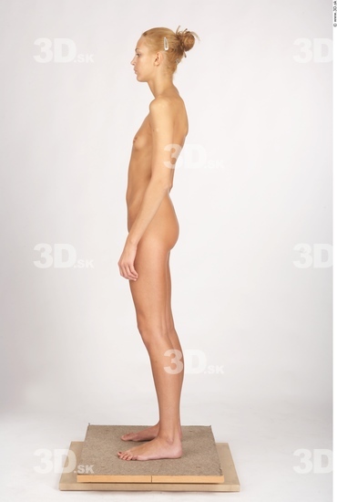 Whole Body Woman Nude Slim Studio photo references