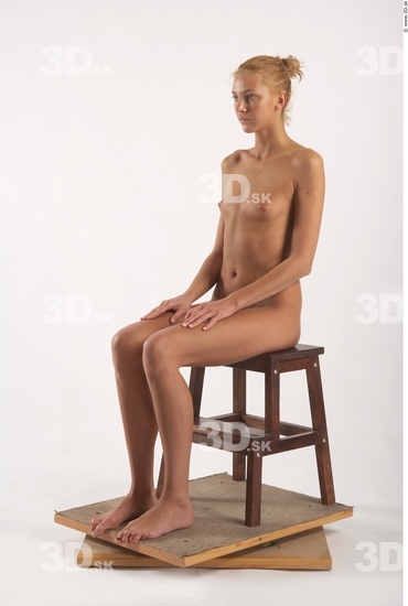 Whole Body Woman Artistic poses White Nude Slim