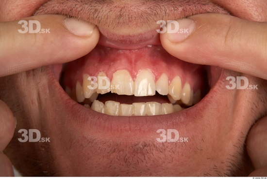 Whole Body Teeth Man Muscular Studio photo references